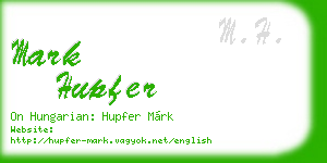 mark hupfer business card